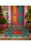 "Aura" Series - Retro Floral Patterned Green Pink Woven Base Decorative Carpet with No Writing Aura17 - 3