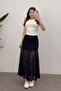Women's A-Line Half Lining Detailed Lace Maxi Skirt