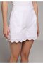 Regular Fit High Waist Jacquard Women's White Shorts - 4