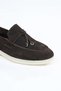 Laceless Tassel Detailed Rubber Sole Genuine Leather Loafer 343-166-034 Women's Shoes - 7