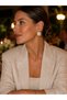 Petra White Natural Stone Look Gold Color Vintage Premium Earring Set for Women - 4