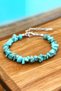 Turquoise Turquoise Bracelet Steel Wire Steel Clip Steel Ring Steel Chain Natural Stone Bracelet - 3