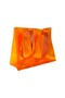 R&M Promotional Waterproof Transparent Pvc Women's Beach and Shoulder Bag - Orange (4 Different Handle Color Options Available)