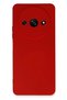 Ilkeshop New Redmi A3 4g Case Nano Velvet Silicone (10415) - Red
