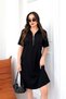 Black Half Zipper Dress - 2