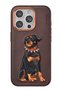 Ilkeshop iPhone 15 Pro Permanent Patterned Cover - (141459) Dark Brown