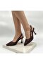 Women's Lace Detailed Thin Heel Shoes 9cm Heel