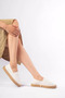 Women's White Knitwear Jute Wrap Handmade Espadrille Fs44My01B - 4