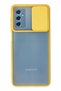 Ilkeshop New Galaxy M52 5g Case Palm Frosted Camera Sliding Silicone (10141) - Yellow