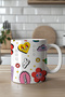 كوب سيراميك أبيض سعة 330 مل مطبوع بتصميم Emoji من Chill Kalp - 4