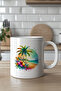 Beach Themed 330ml Printed White Ceramic Mug Cup - 4