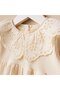Baby Girl Newborn 4-Piece Set Cotton Lace Special Occasion Set Hospital Release - 5