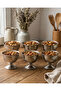 Set of 6 Hammer Patterned Metal Bowls with Stand, Snack Bowl, Nut Serving Bowl, Decorative Bowl, Promise, Engagement