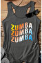 Zumba Printed Swimmer Athlete Women's Tshirt