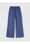 Vizyon New Season Elastic Waist Wideleg Women's Jean Trousers - 6