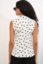Women's Polka Dot Sleeveless Bodysuit 4348 - White - 6
