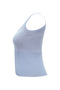 Women's Blue U-Neck Thick Strap Ribbed Knitwear Athlete Blouse - 5