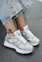 Telles Women's Thick Soled Stone Snekaers Gray