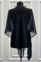 Square Black Chiffon Groom Shoulder Cover, Overlock Edge, Groomsmen Bridesmaid Henna Solider Shawl Veil - 3