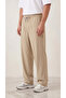 Men's Beige Parachute Fabric Baggy Oversize Loose Fit Sweatpants - 8