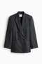 Double-breasted wool blazer - 6