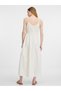 Rochie midi crem de damă - 4