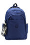 Navy Blue Unisex School Backpack Waterproof Fabric Middle School High School University School Bag 1650 - 4