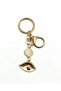 Gold Color Keychain with Evil Eye Beads and Stone in the Shape of an Eye - 2