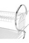 Rust-Proof 2 Layer Iron Dish Rack for Kitchen, Silver - 2