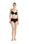 1307 Black Cotton Special Area Towel High Waist Panties