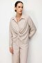 Front Gathered Fabric Patterned Blouse - 3