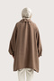 6349 - Stylish Comfortable Zippered Pocket Balloon Sleeve Baby Collar Long Hat - 7