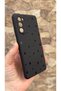 Samsung Galaxy S20 Fe Compatible Mini Black Star Patterned Silicone Shock Absorbing Classic Protected Rubber Case - 3