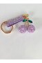 Bag Accessory and Keychain Lila Color Stone Cherry Figure Keychain - 3