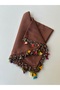 Handcrafted Handwork Amulet Bead Needlework Writing Meshcloth Scarf Yemeni Dowry - 3