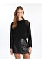 Black Women's Standard Fit Leather-Look Plain Short Skirt - 2