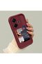 Poco M6 4g Compatible Claret Red Frame Vintage Photo Collage Motif Flexible Silicone Case