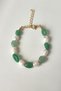Certified Real Barley Pearl, Amorphous Aventurine Natural Stone Bracelet