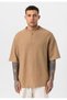 Buttoned collar oversize t-shirt - 2