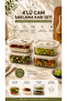 Set of 4 Borosilicate Glass Storage Containers with Silicone Gaskets and Leak-Proof Lids – 470 ml Vacuum Refrigerator Organizer