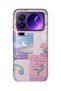 Xiaomi 17 Pro Compatible Pastel Floral Moon and Rainbow Pattern Transparent Phone Case