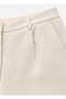 Ecru Color Belt Detailed Shorts - 2