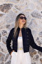 Navy Blue Short Napoleon Jacket - 3
