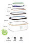 Storage Container Set of 6 300m 500ml 850ml 1350ml 2000ml 3150ml Freeze Compatible Freezer Safe - 3