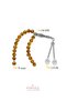 Certified 8 mm Amber Stone Lotus Flower Steel Tassel Natural Stone Prayer Beads - 2