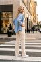 Lya Drdn High Waist Star Cream Lycra Mom Jean Pants Full Fit - 5