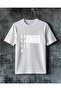 Bos Beyaz 49 Printed Oversize T-Shirt