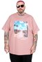 Mode XL Large Size T-Shirt Cest La Vie U26163 Rose Color