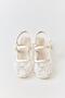 Women's Embroidered and Beaded Square Heel Evening Dress Shoes White - 3