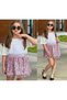 Girl's Sequin Tutu Skirt Barbii Skirt 2-Piece Girl's Skirt Set Pink Skirt Sequin Skirt + Pink Babble Hair 3-Piece Set - 5